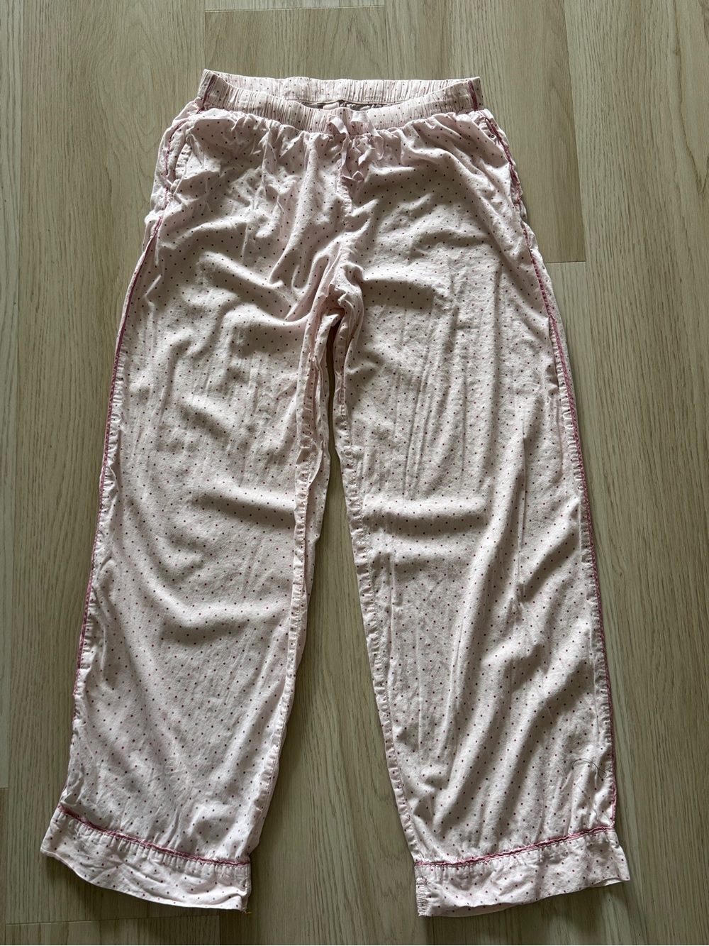Victoria’s Secret pajama lounge pants polka dot elastic waist grosgrain XS short